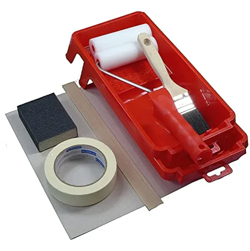ROTIX Tür-Lackier-Set 10-teilig Pinsel Walze Krepp