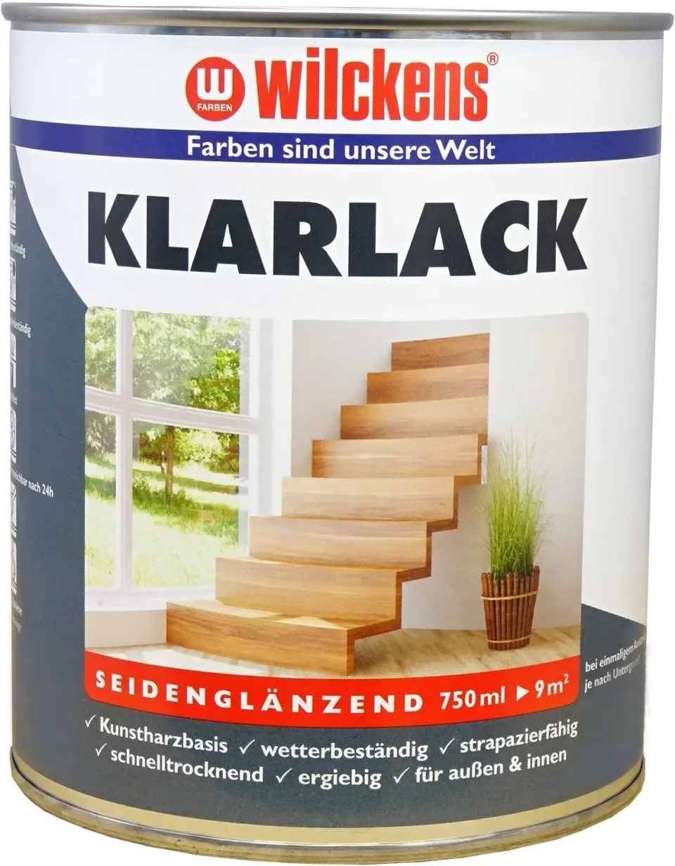 Wilckens Kunstharz Klarlack Holz 750 ml farblos seidenglänzend